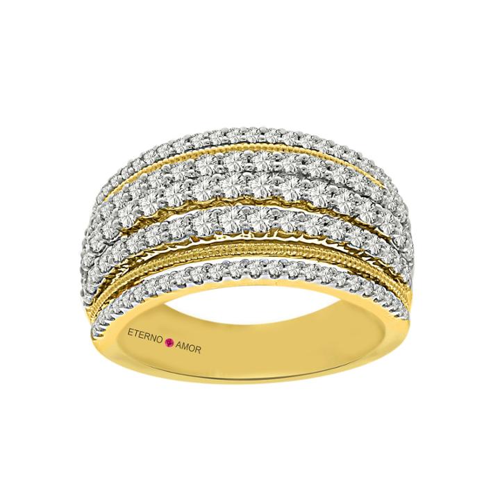 Eterno Amor Womens 1 Ct. T.w. White Diamond 14k Gold Band