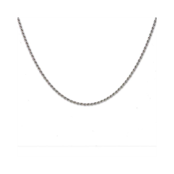 Mens 24 Sterling Silver Rope Chain Necklace