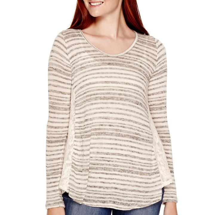 Rewind Long-sleeve Crochet-side Tunic