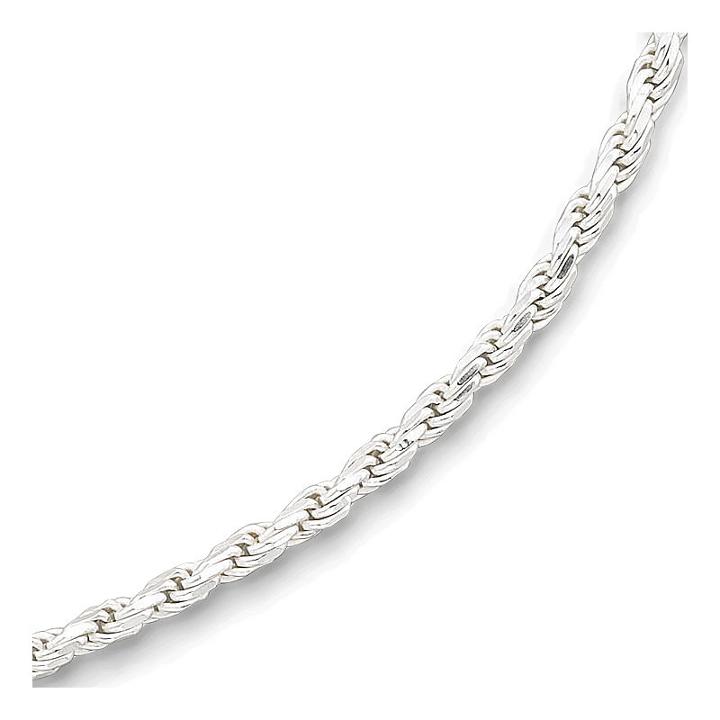 Made In Italy Sterling Silver 24 3.75mm Rope Chain