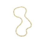Made In Italy 14k Yellow Gold 22 Hollow Figaro Chain Necklace