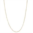 14k Gold Over Silver Solid 15 Inch Chain Necklace