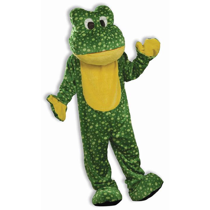 Deluxe Plush Frog Mascot Adult Costume - One Size