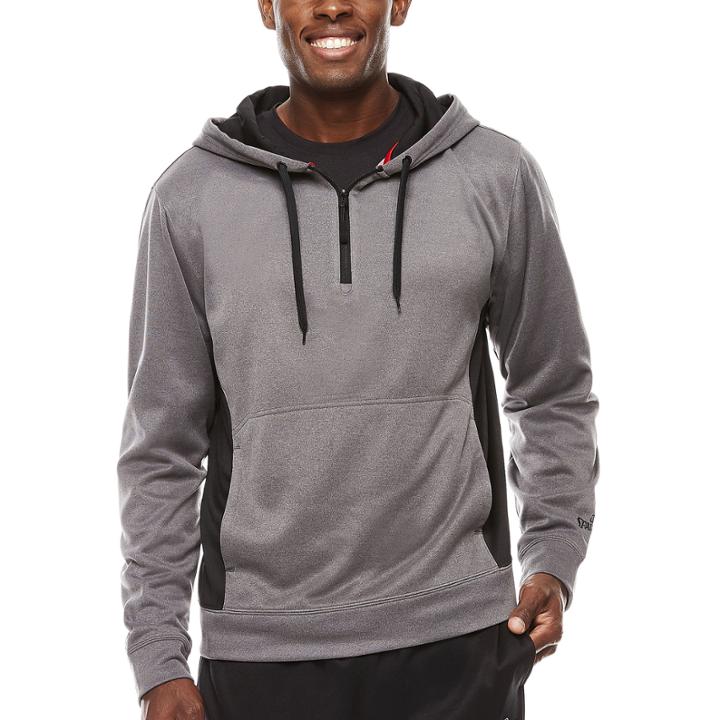 Poly Performance 1/4 Zip Long Sleeve Fleece Hoodie