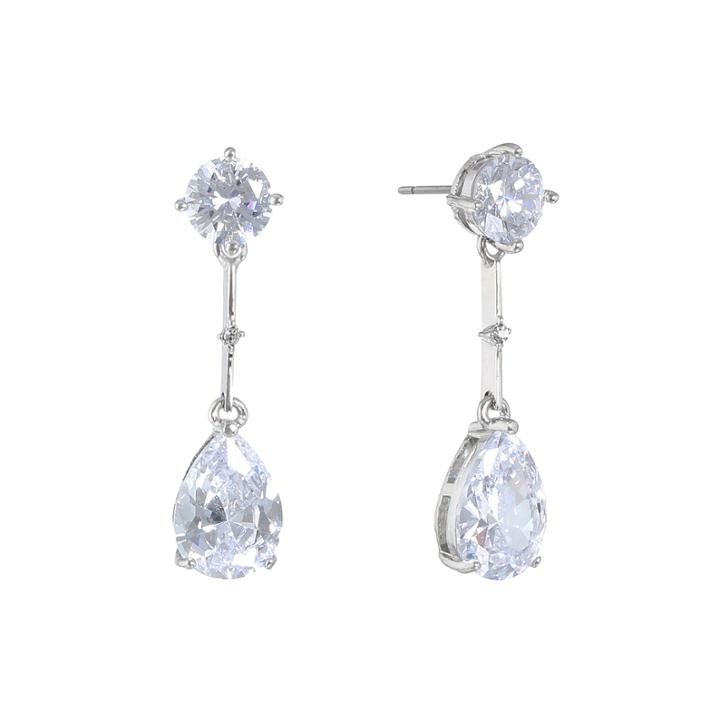 Monet Jewelry The Bridal Collection Clear Drop Earrings