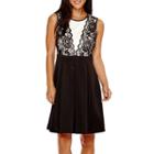 R & K Originals Sleeveless Lace Fit-and-flare Dress