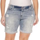 Arizona 9 Denim Bermuda Shorts-juniors Plus