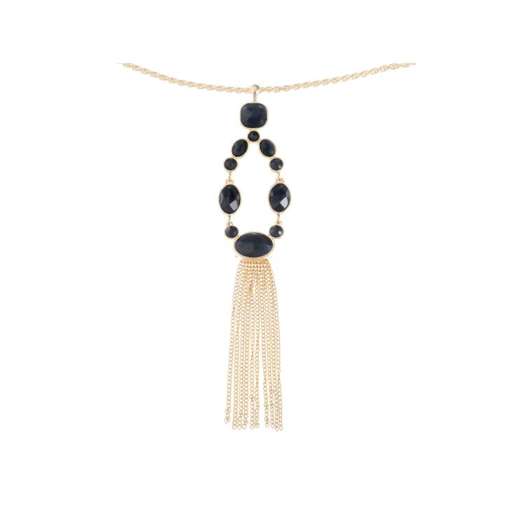 Monet Jewelry Black Pendant