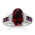 Lab-created Ruby And White Sapphire Sterling Silver Ring