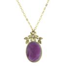 1928 Vintage Inspirations Womens Purple Brass Pendant Necklace