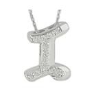 1/7 Ct. T.w. Diamond Sterling Silver Initial I Pendant Necklace