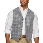 Stafford Plaid Classic Fit Suit Vest - Big And Tall