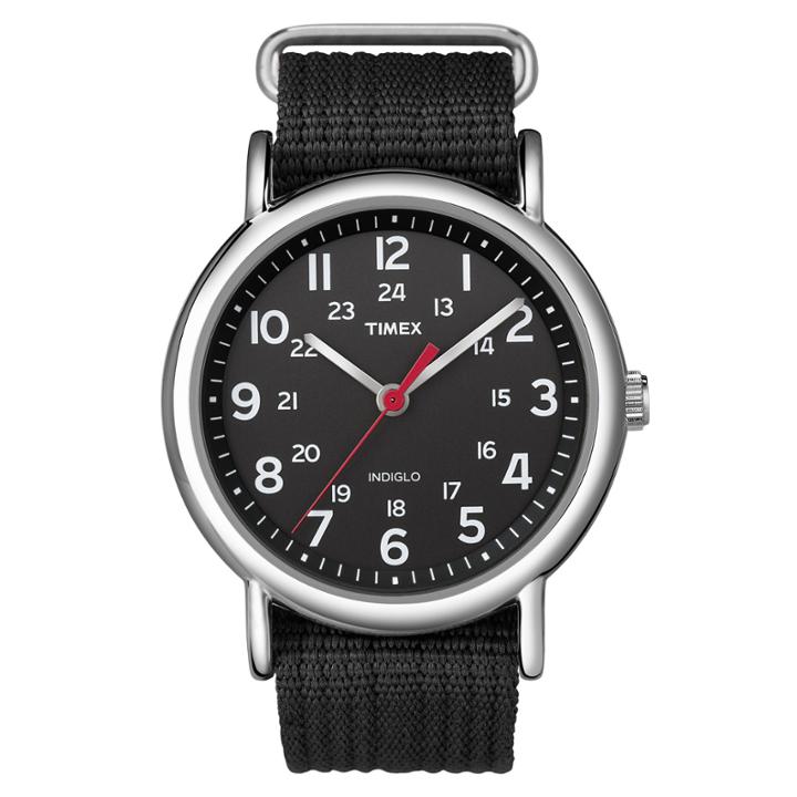 Timex Weekender Black Fabric Strap Watch T2n647