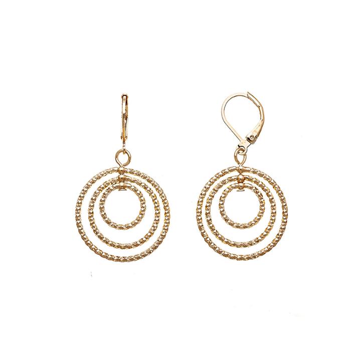 Monet Gold-tone Orbital Drop Earrings