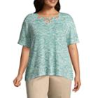Alfred Dunner Scottsdale Space Dye Tee - Plus