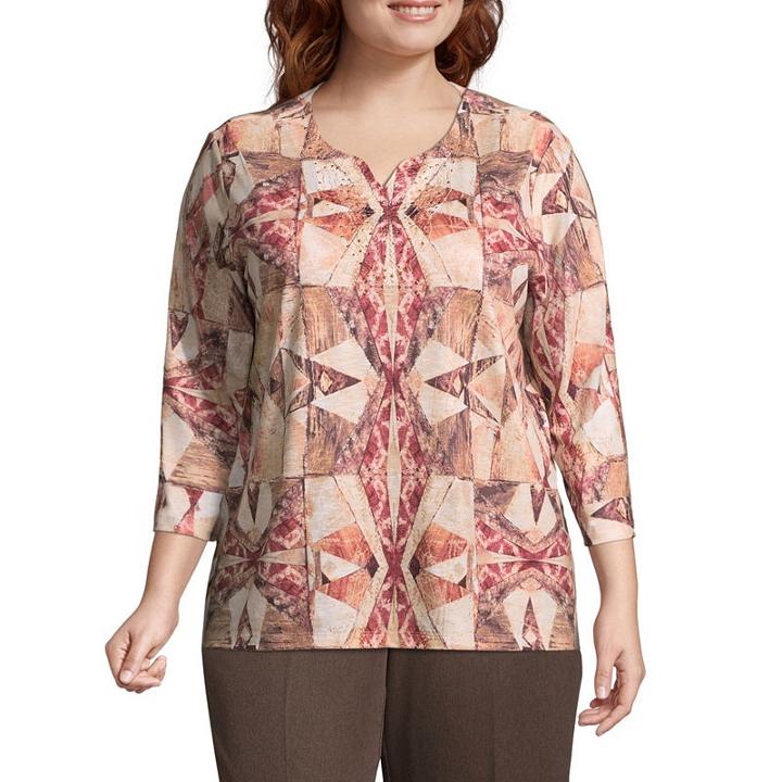 Alfred Dunner Sunset Canyon Stained Glass Blouse - Plus