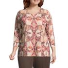 Alfred Dunner Sunset Canyon Stained Glass Blouse - Plus