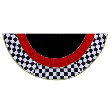 Kurt Adler 52 Black And White Checkered Treeskirt