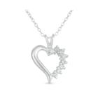 Womens 3/4 Ct. T.w. White Cubic Zirconia Sterling Silver Pendant Necklace