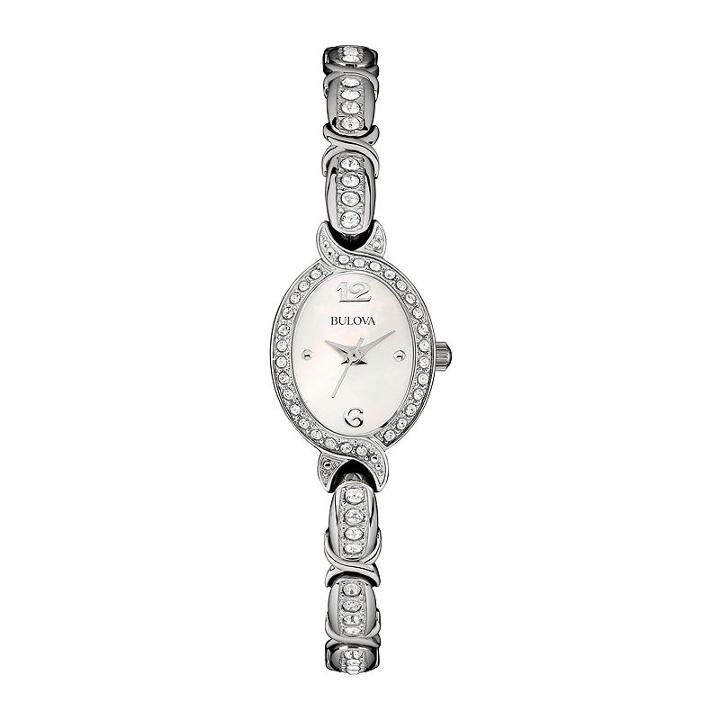 Bulova Womens Silver Tone Bracelet Watch-96l199