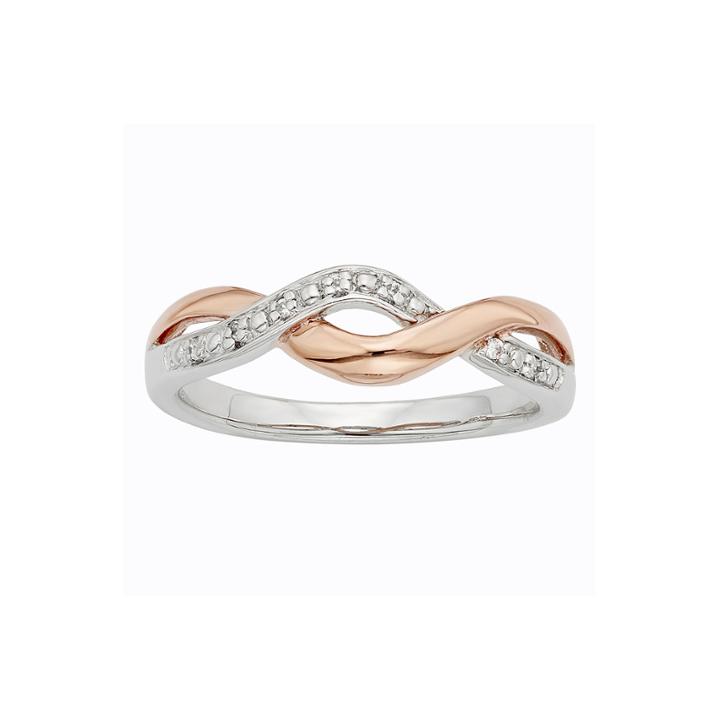 Diamond-accent Two-tone Infinity Promise Ring