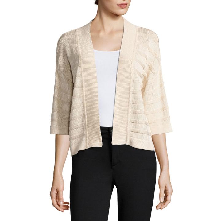 Liz Claiborne Elbow-sleeve Open-front Shrug