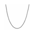 14k White Gold Glitter 1.8mm Rope Chain Necklace