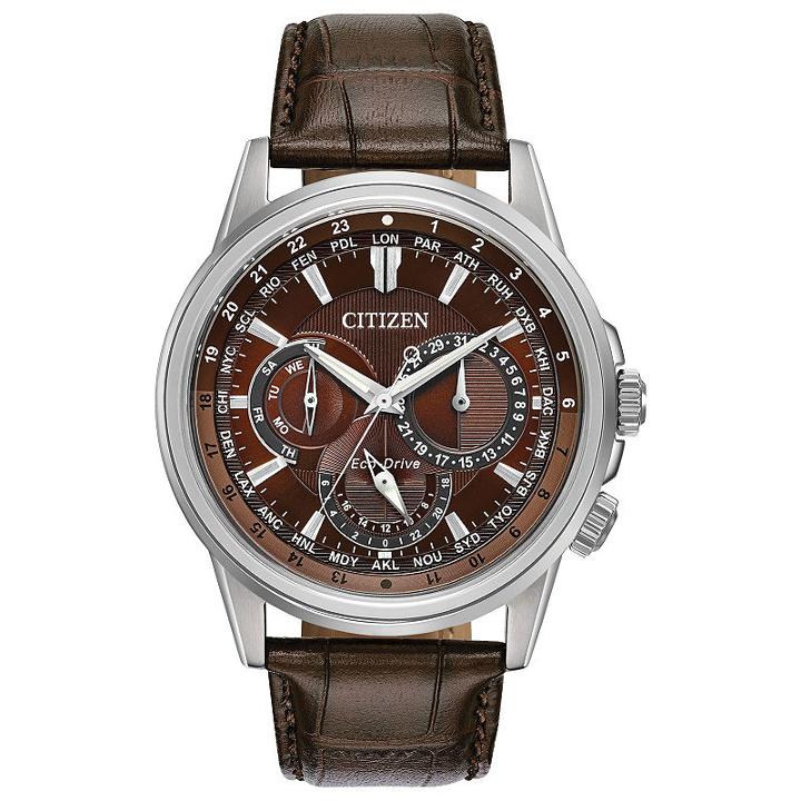 Citizen Mens Brown Strap Watch-bu2020-29x