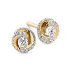 1/4 Ct. T.w. Diamond 10k Yellow Gold Swirl Stud Earrings