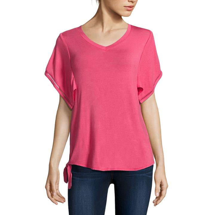 I Jeans By Buffalo Lace Back Side Tie Top