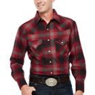 Ely Cattleman Long Sleeve Flannel Western Shirt - Big And Tall