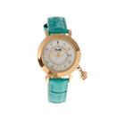 Bertha Womens Rose Mother-of-pearl Turquoise Leather-band Watch With Datebthbr5504