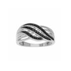 Womens 1/8 Ct. T.w. Black Diamond Sterling Silver Cocktail Ring
