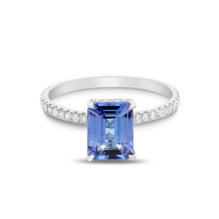 Womens 1 3/4 Ct. T.w. Genuine Blue Tanzanite 14k Gold Cocktail Ring