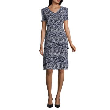 Connected Apparel Short Sleeve Shift Dress