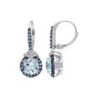 Genuine Blue Topaz And 1/10 Ct. T.w. Diamond Drop Earrings