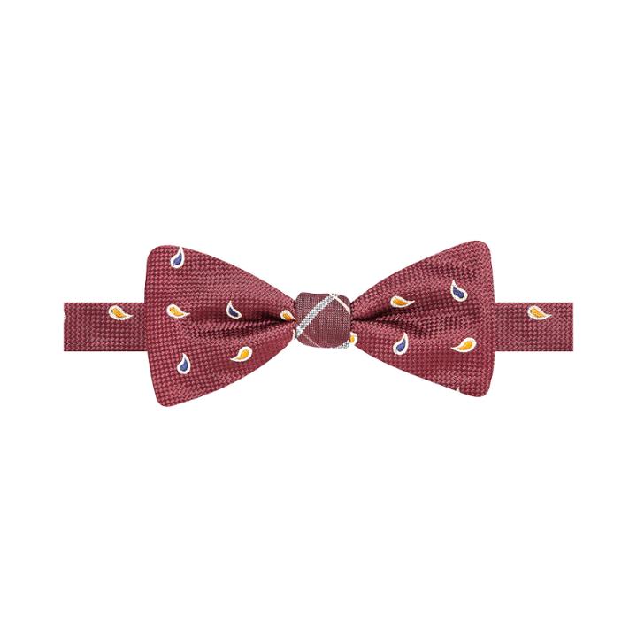 Stafford Harwood Pine Plaid Reversible Pre-tied Bow Tie