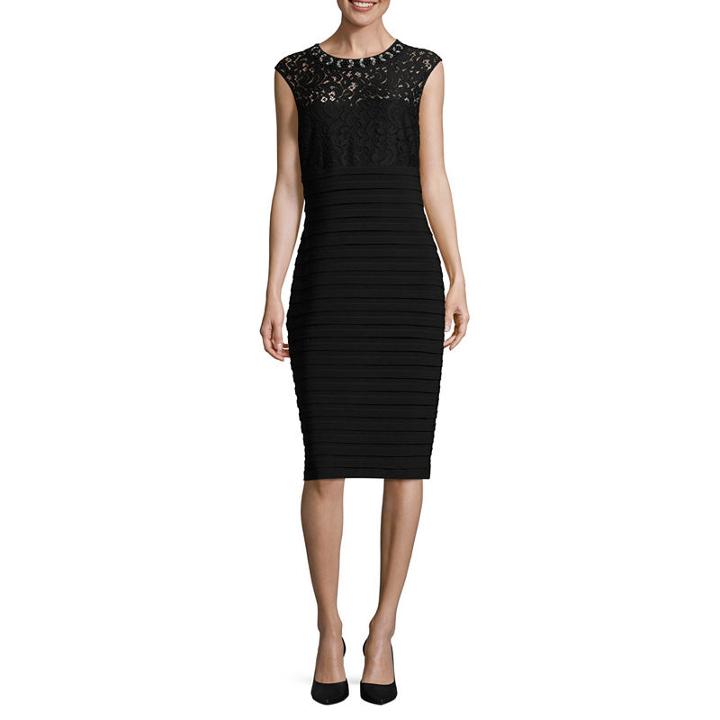 Scarlett Sleeveless Beaded Sheath Dress - Tall