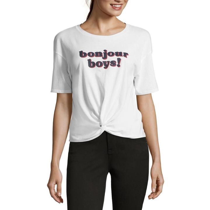 Project Runway Short Sleeve Twist Graphic Tee