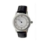 Heritor Automatic Hoyt One-hand Mens Leather-silver Tone Watch