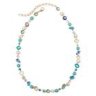 Vieste Blue Stones Gold-tone Necklace