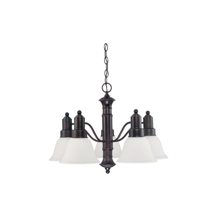 Filament Design 5-light Textured White Chandelier