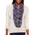 Self Esteem 3/4-sleeve Layered Lace Hatchi Top With Scarf