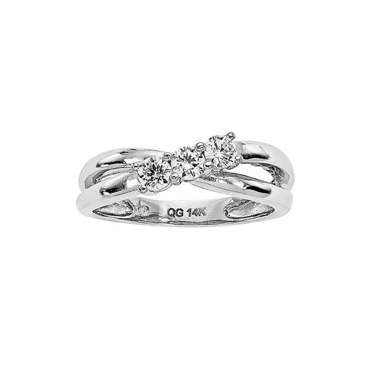 1/3 Ct. T.w. Diamond 14k White Gold 3-stone Engagement Ring