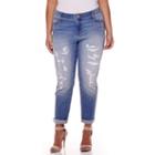 Belle + Sky&trade; Destructed Boyfriend Jeans - Plus