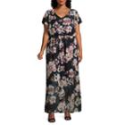 Alyx Short Sleeve Floral Maxi Dress-plus