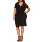Bisou Bisou Short Sleeve Envelope Hem Sheath -plus