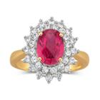 Lab-created Ruby And White Sapphire Ring