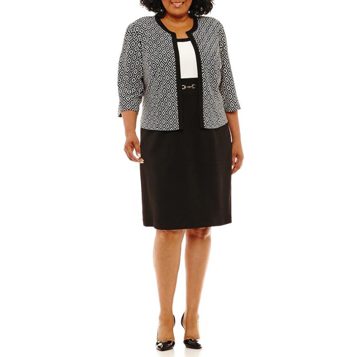 Studio 1 Sleeveless Jacket Dress-plus
