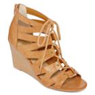 A.n.a Jadine Lace-up Wedge Sandals